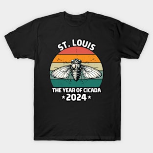 Retro cicada 2024 St Louis cicada invasion T-Shirt